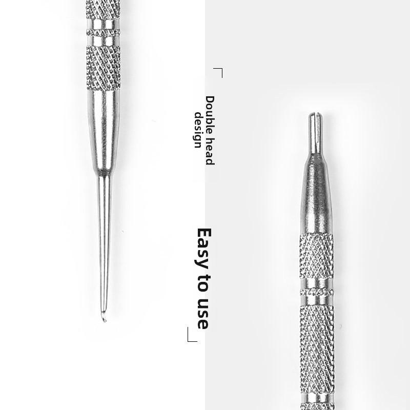 Stainless Steel Double-headed Nail Art Tool To Clean Nail Groove Inlaid Nail Warp Nail Picker Inlaid Nail Patch Tool
