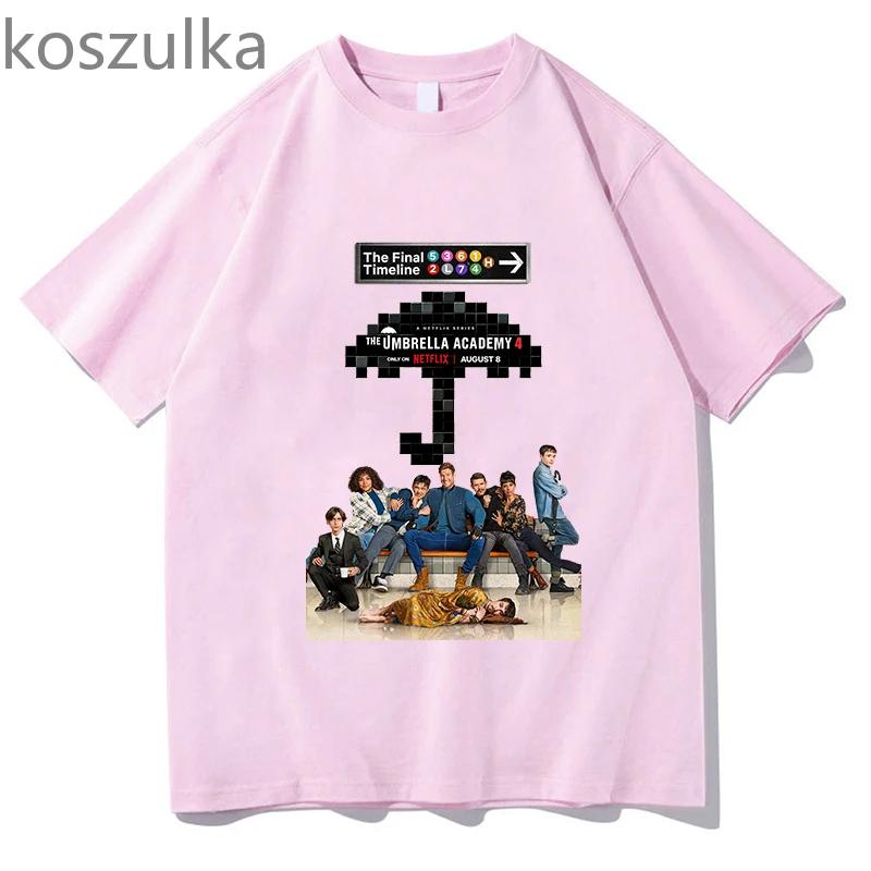 2024 The Umbrella Academy Season 4 O-neck T-shirt Regular Women and Man Oversized Casual Summer Printing Music Fans Gift T-shirt