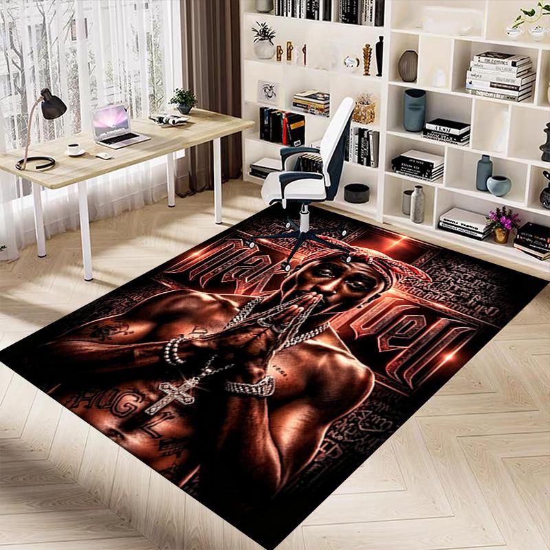 Rapper'S Prayer Chain Carpet For Playroom Bedroom Living Room Sofa Home Decorkids Game Area Rug Nonslip Floor Mat
