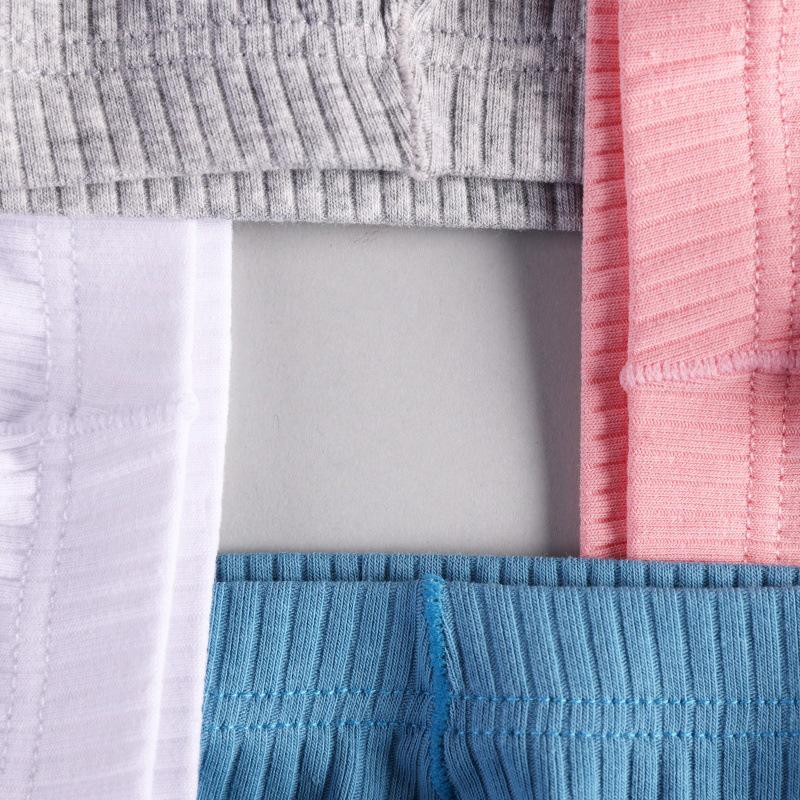 Chiloți bărbați din bumbac pur respirabil cu nervuri, model triunghiular cu design U-Bulge