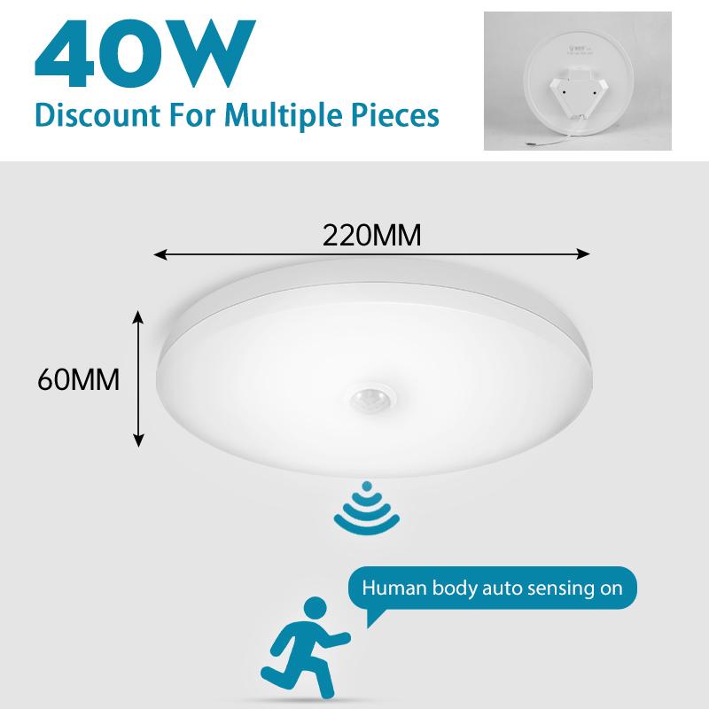 LED Ceiling Lamp Stairs Sensor Aisle Smart Corridor Chandelier Lustre Automatic Luminesce Room House LED Induction Light Ceiling
