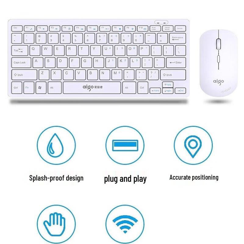 Aigo WQ7619A Compact Wireless Keyboard Mouse Combo