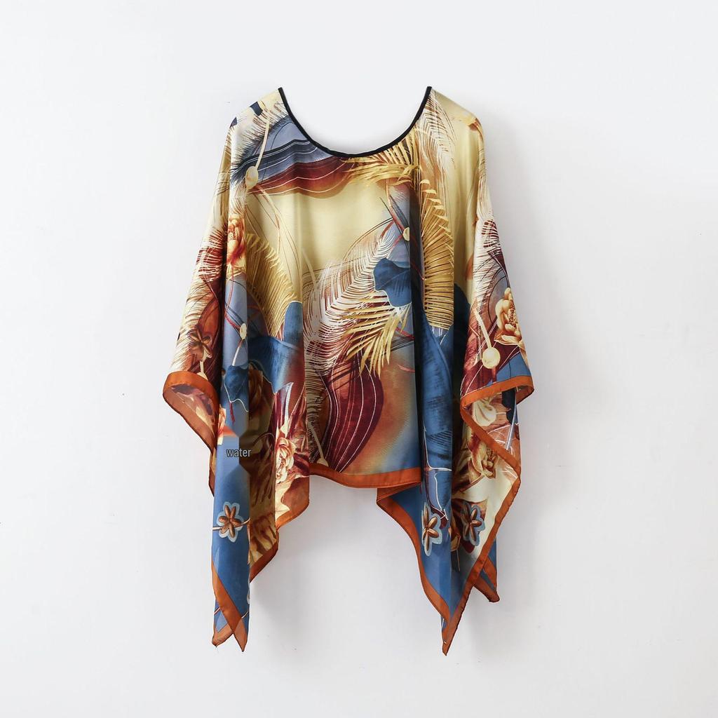Spring/Summer Women's Silk Scarf Shawl: Sunscreen, Pullover, Cardigan, Multifunctional Outerwear