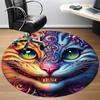 1pc Cat Artwork Office Round Area Rug, Indoor Mat Suitable For Office, Under Office Chairs Bedroom Living Room Home Decor, Room Deco