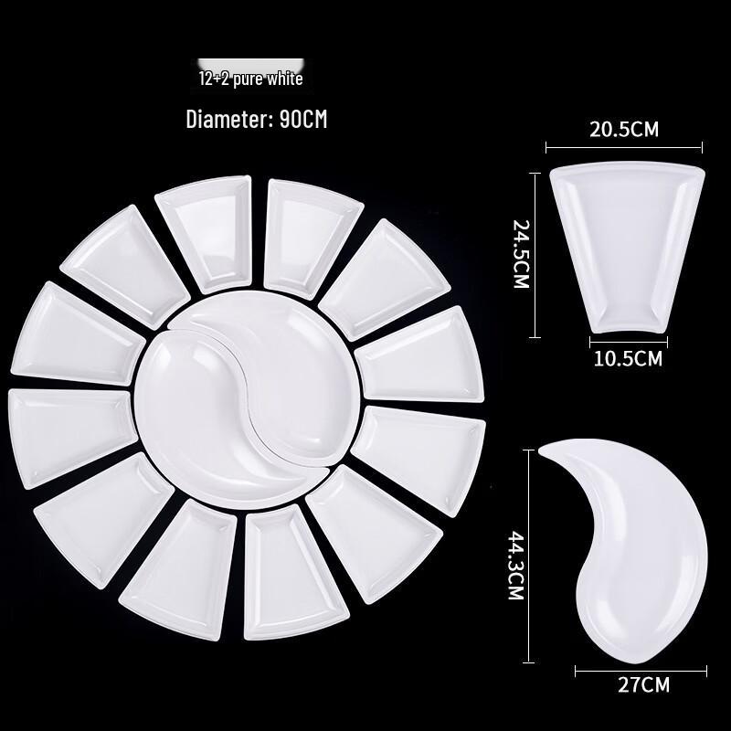 Handun White Melamine Banquet Dinnerware Set