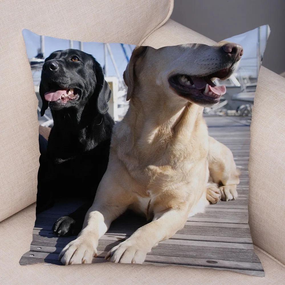 Office Living Room Home Pillowcase Pet Labrador Pattern Pillowcase Car Ornaments