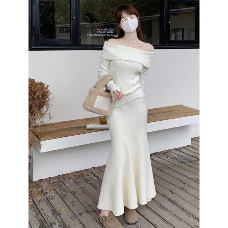 "Women's High-Waist Fishtail Skirt - 2024 Autumn/Winter Collection"