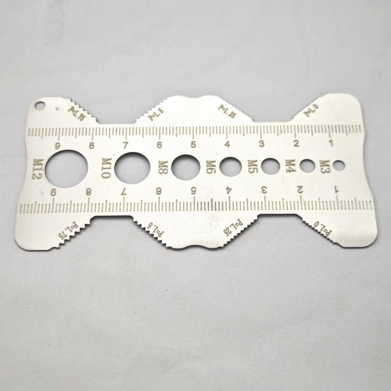 Thread Checker Screw Measurement Ruler Stainless Steel Caliper Metric Gauge Tool For Measuring Screw Pitch Bit Bolt Nut Screw
