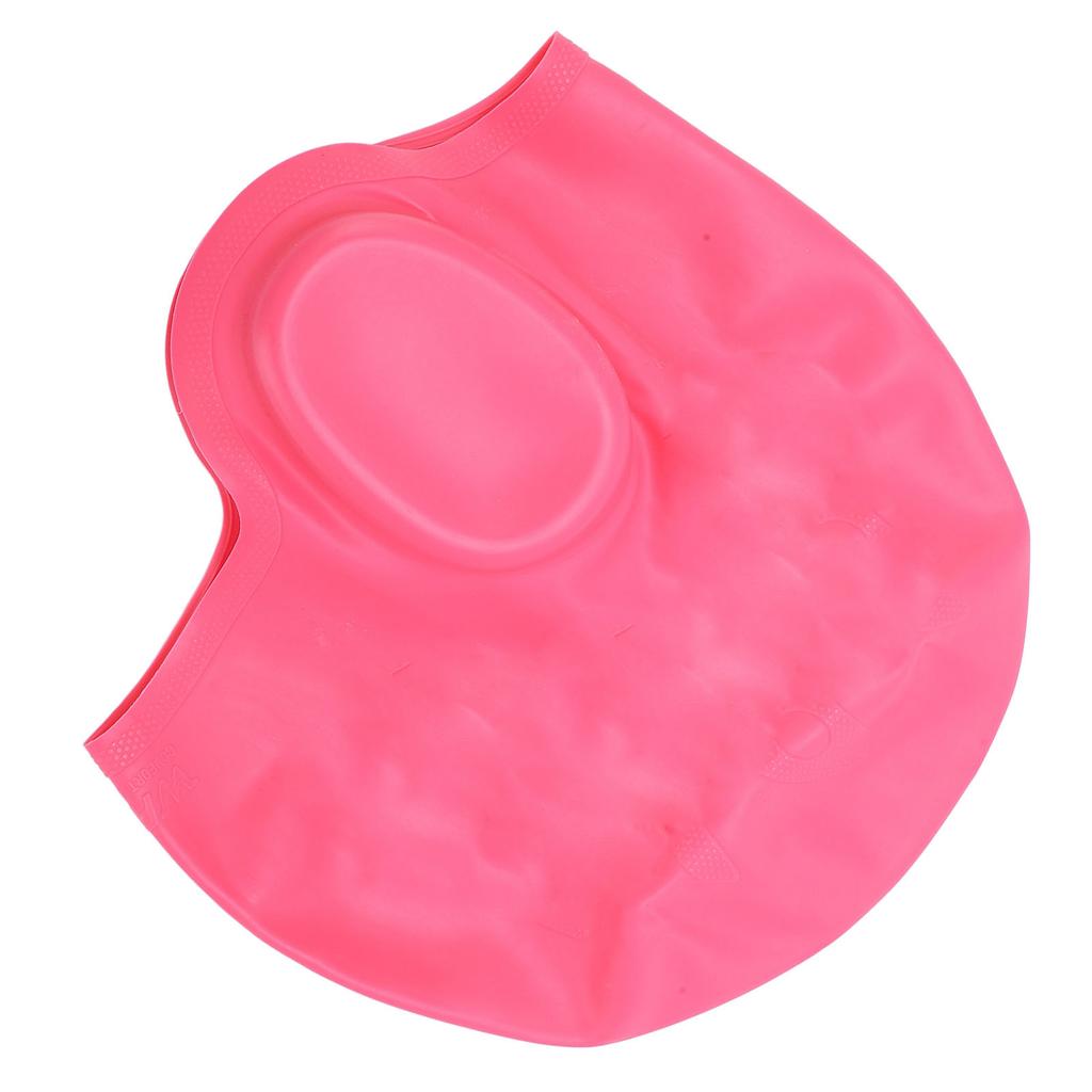 Waterproof Silicone Swimming with Ear 3D Strong Elasticity Hair Swimming Hat for Adults
