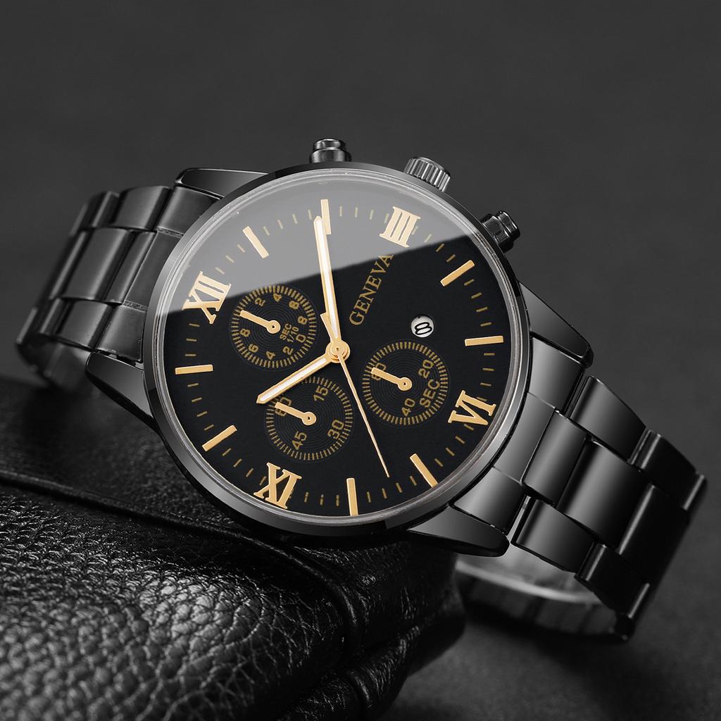 Luxury Mens Business Watches Fashion Roma Dial Men Quartz Watch Calendar Wristwatches for Man Clock Reloj Hombre