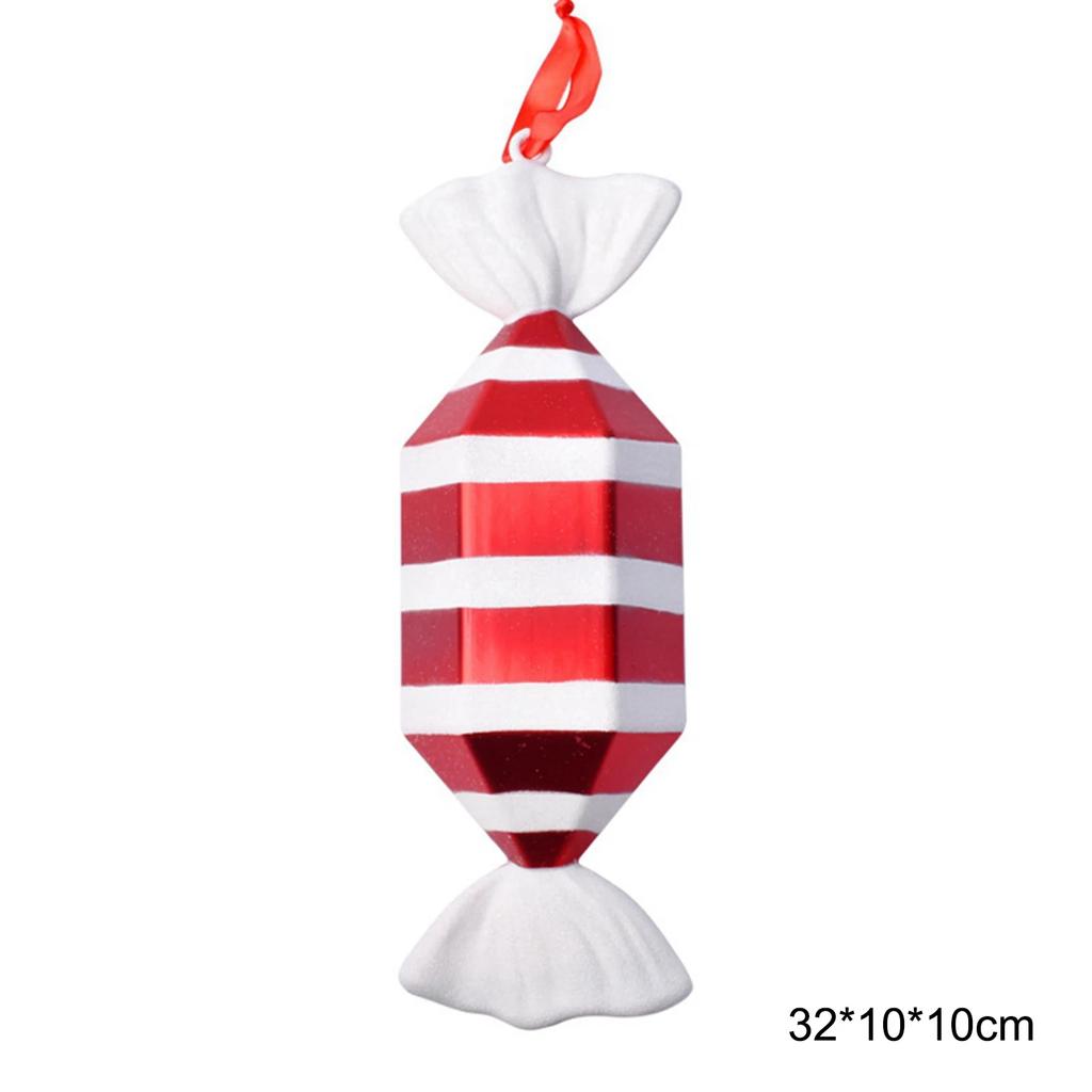 4PCS Big Christmas Ball Ornaments Red Candy Cane Xmas Tree Hanging Pendants Navidad New Year Home Decorations 2024 Natal Gift