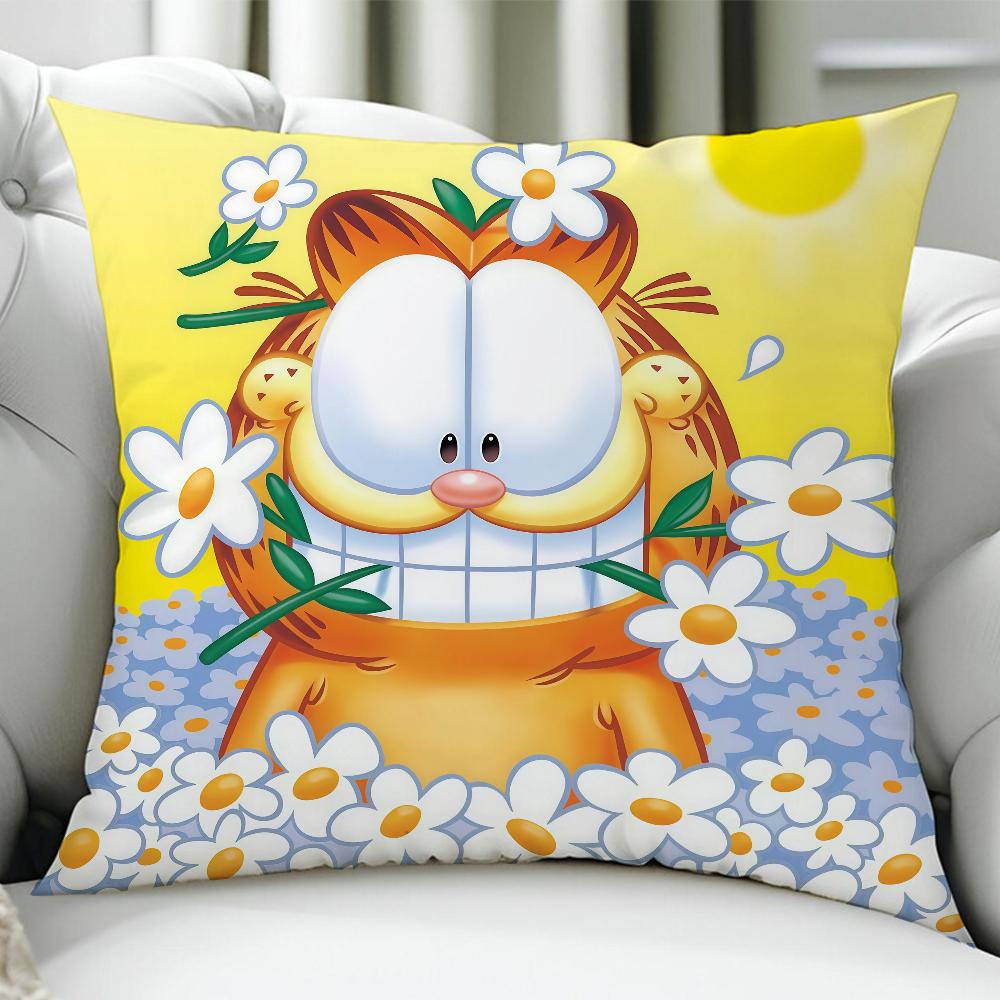 GGarfieldES AAnimation cushion cover Birthday Anniversary Gifts Double Sided Printed Zipper Cushion Cover Soft Skin Bedding