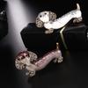 Animal Zinc Zinc Alloy Casual Rhinestone Fashion Jewelry Dachshund Dog Brooch Women Brooch Clothing Accessory