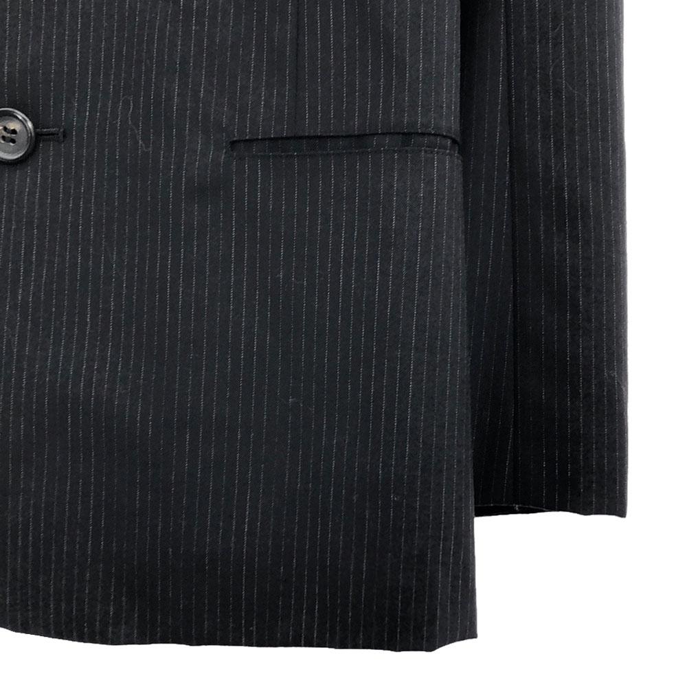 Sunaokuwahara Made In Japan Stripe Tailored Jacket M Black X Gray Lined Women Used