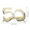 1Pc 50Th Birthday Glasses Party Photo Prop Glitter Rhinestone Eyewear Novelty Glasses For Anniversary Celebration Decoration