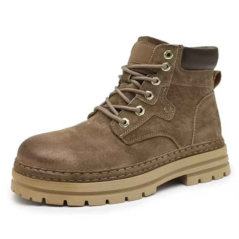 2026 New High Top Boots Men's Leather Shoes Fashion Motorcycle Ankle Boots for Men Winter Boots Man Shoes Lace-Up Botas Hombre