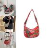 Fashionable Retro Style Crossbody Tote Bag In Elegant Floral Design Perfect For Everyday Use