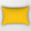 XUNYU Rectangular Polyester Print Pillowcase Yellow Geometry Home Cushion Cover Waist Pillowcase Car Chair Pillow Cover CE02