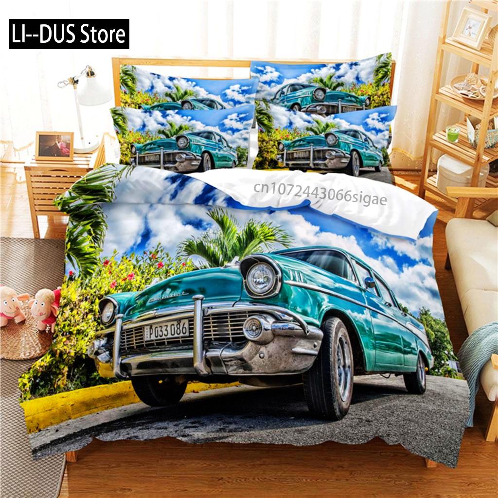Roadster Bedding Set Duvet Cover Set 3d Bedding Digital Printing Queen Size Bedding Set Fashion Design