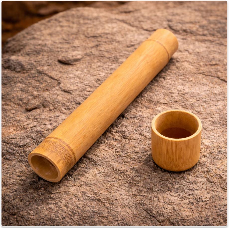 Bamboo Travel Case for Miswak Portable travel toothbrush barrel portable mini bamboo tub оранжевый