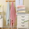 Solid Color Thin Stripes Tassel Turkish Beach Towel Extra Large Thickened Absorbent Bath Towel for Outdoor Use