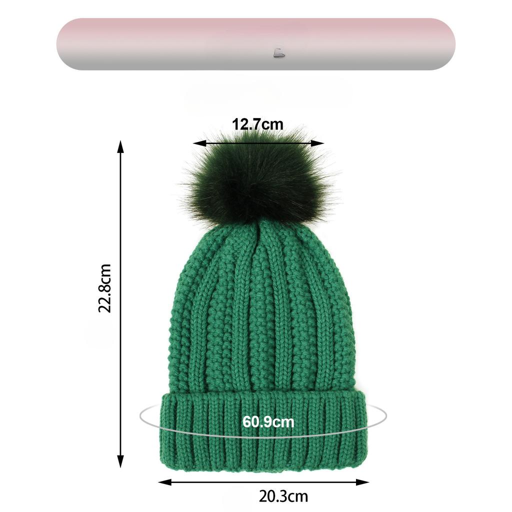 Women's Fashion Protection Hair Silky Stretch Color T-knit Hat Loose Warm Woolen Hat