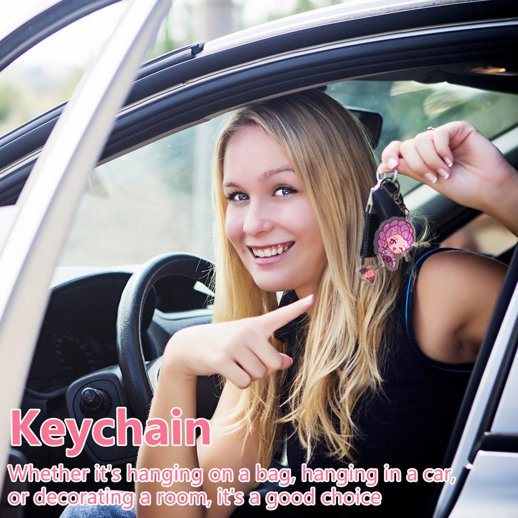 Akrylová klíčenka přívěsek – Roztomilý dekorativní dárek na studentské batohy