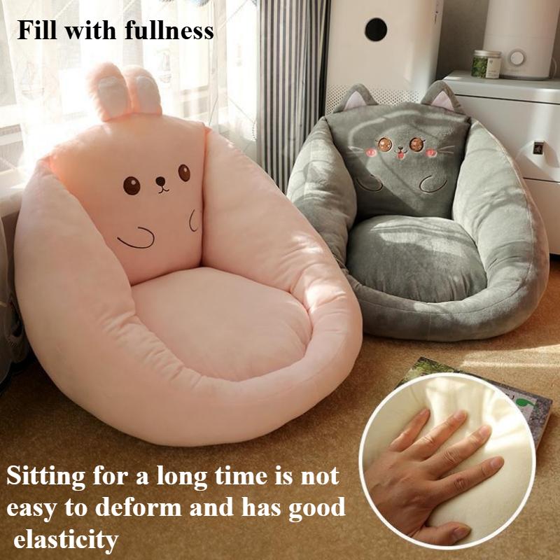 Japanese Cute Large Floor Cushion Warm Winter Pad Soft Non-Slip Tatami Seat for Lazy Sofa Reading Watching TV At Home