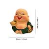 Latest Pack of 4 Laughing Buddha Monk Miniature Statue Showpiece (Multi, 4 Cm X 1.5 Cm) Feng Shui Items for Good Luck for Home Decor