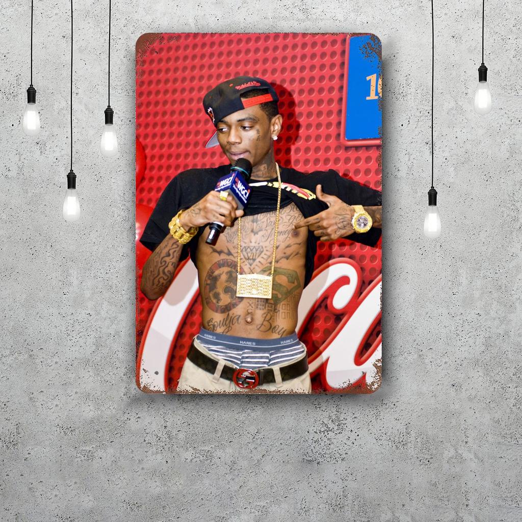 Soulja Boy Decor Poster Vintage Tin Sign Metal Sign Decorative Plaque for Pub Bar Man Cave Club Wall Decoration