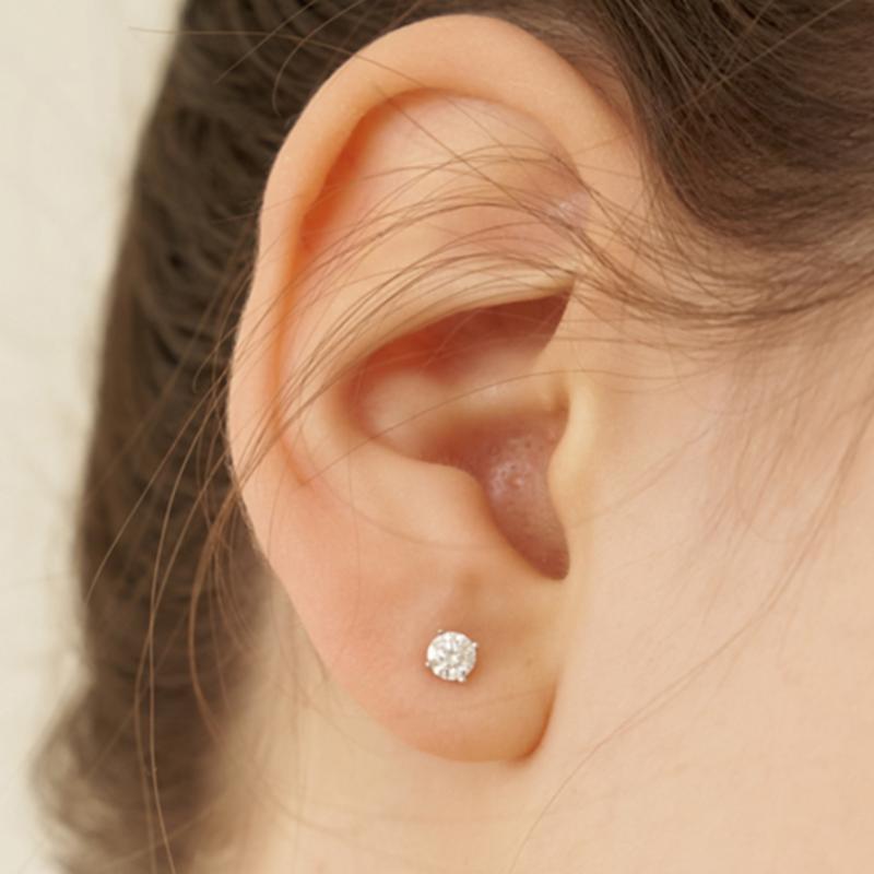 

ТЕТЯНА (Срібло 925) муасаніт 0,25 карата 0,1 карата сережки DE0001 0.1Carat#3mm_Gold