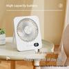 USB Desktop Fan K38 - Silent, Strong Wind, Portable, Wall-Mounted, Digital Display, Thin Design for Home Use