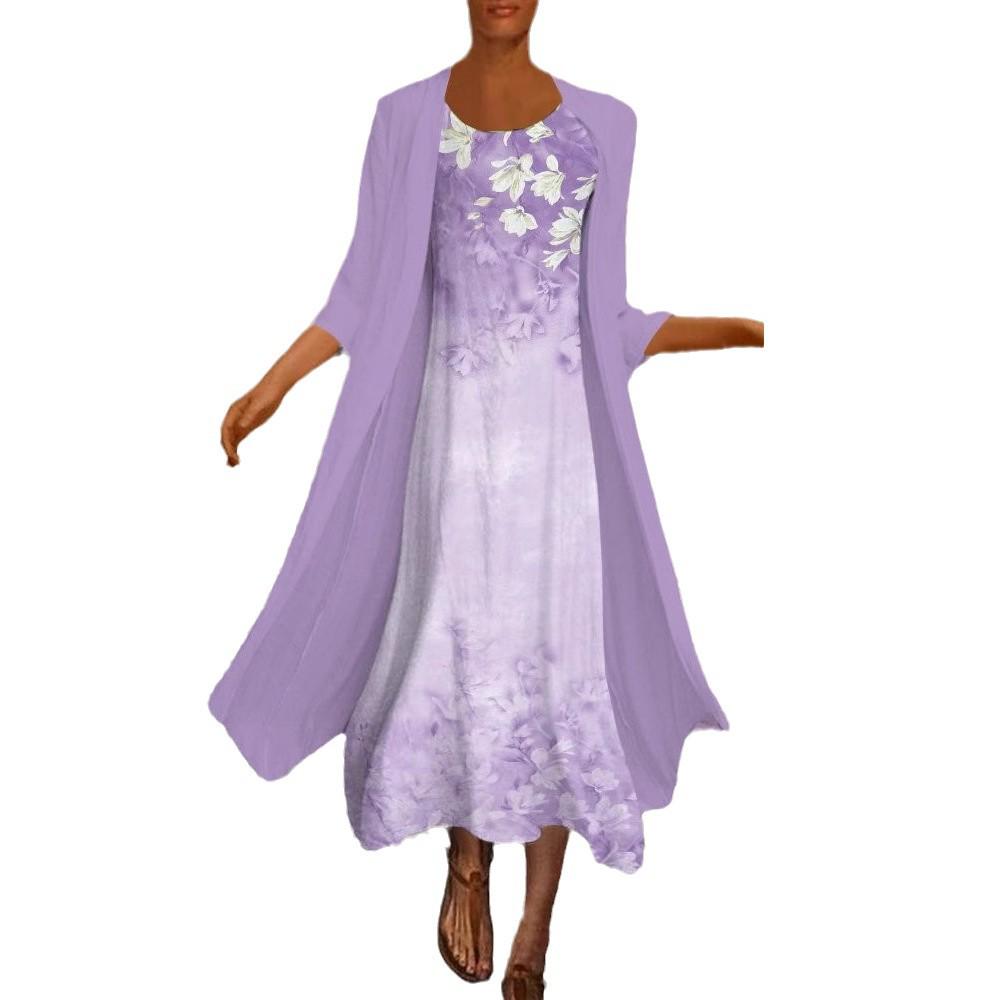 2025 Summer Multi-color Loose Two-piece Set with Mid-length Sleeves