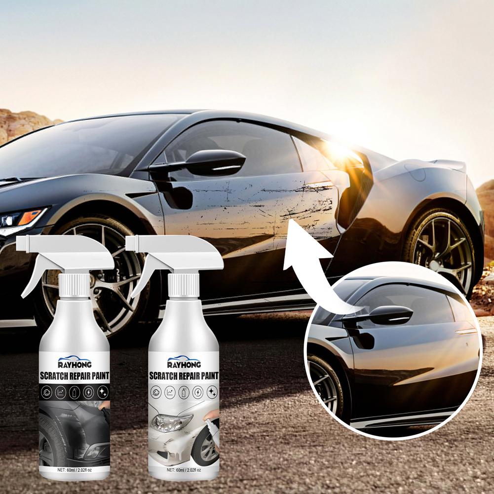 Scratch Repair Spray Black & White Portable Car Polishing Spray Multipurpose Scratch Repair Wax Scratch Remover Polishing Paint