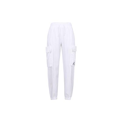 Casual Breathable Patchwork Tapered Sports Pants Autumn Women Pants White DO5055-100