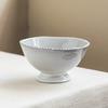 Pearl Edge Tall Bowl Light Luxury Ceramic Bowl Minimalist Tableware Salad Bowl Restaurant Dessert Bowl Creative Dish Bowl