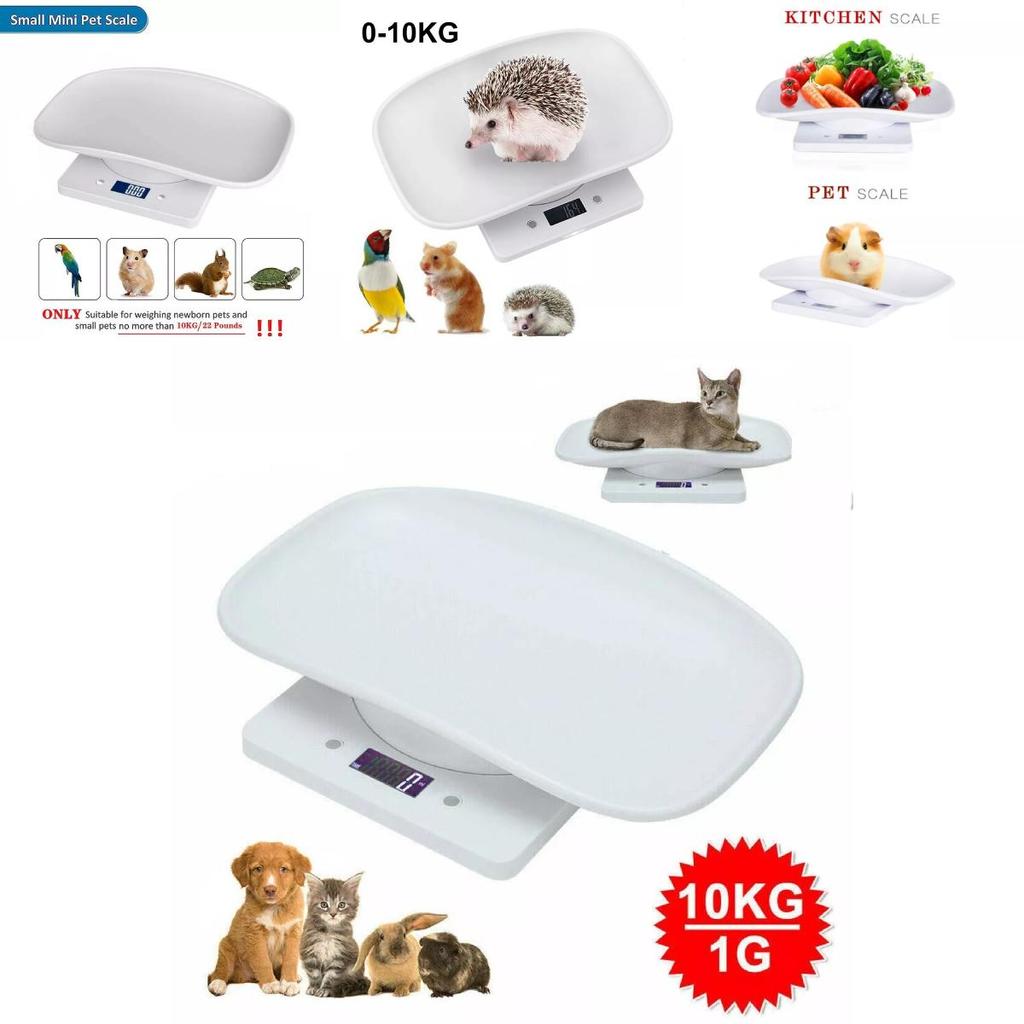 Accurate 10kg Electronic Pet Weighing Scale With Tray For Cats And Small Dogs