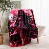 Demon Slayer Theme Printed Blanket - Perfect for Couch, Bed, Travel & Outdoor Use | Machine Washable, Cozy & Durable.
