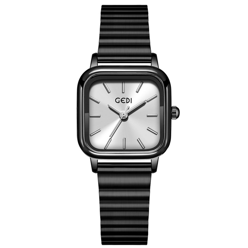 Simple And High-End Small Square Plate Women'S Watch, High Value, Small And Exquisite Bamboo Steel Belt, Waterproof Quartz Watch