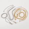 Women European Jewelry Fashion Trend Design Hot Girl Ball Chain Layered Necklace Bracelet Set