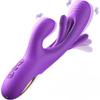 3-IN-1 Rabbit Vibrator for Women Powerful Tapping Flapping Vibrator Clitoral Stimulator Massager Female G-Spot Finger Dildo Sex