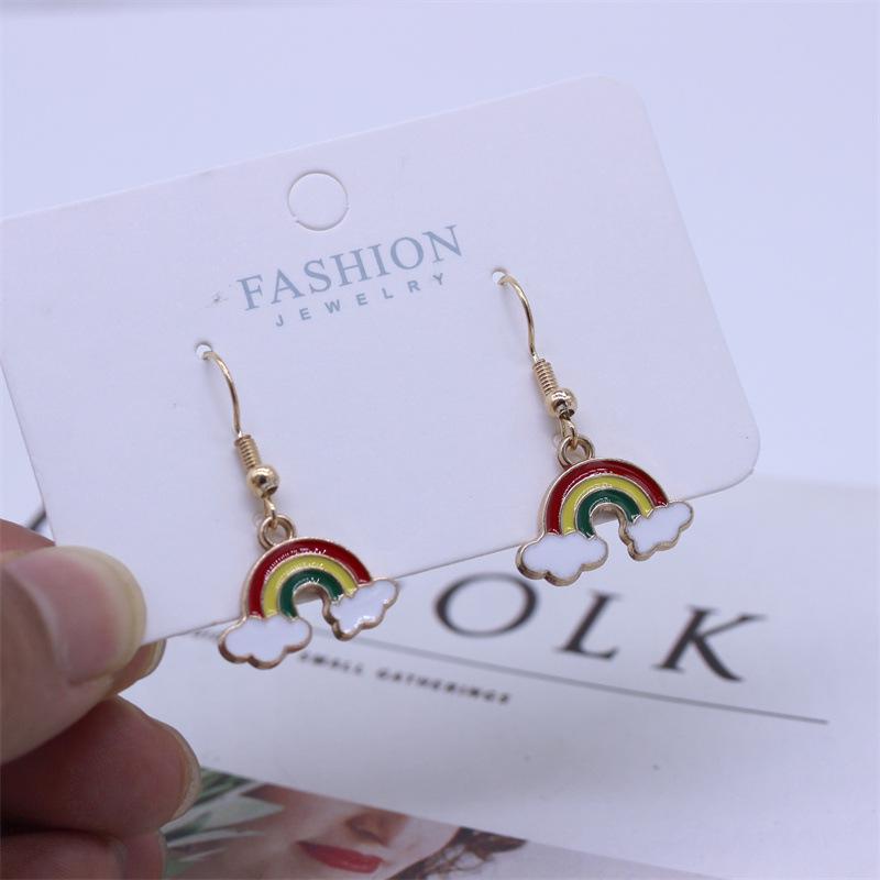 Trendy Rainbow Bridge Cloud Earrings: Cute, Cool Accessory for Hot Girls