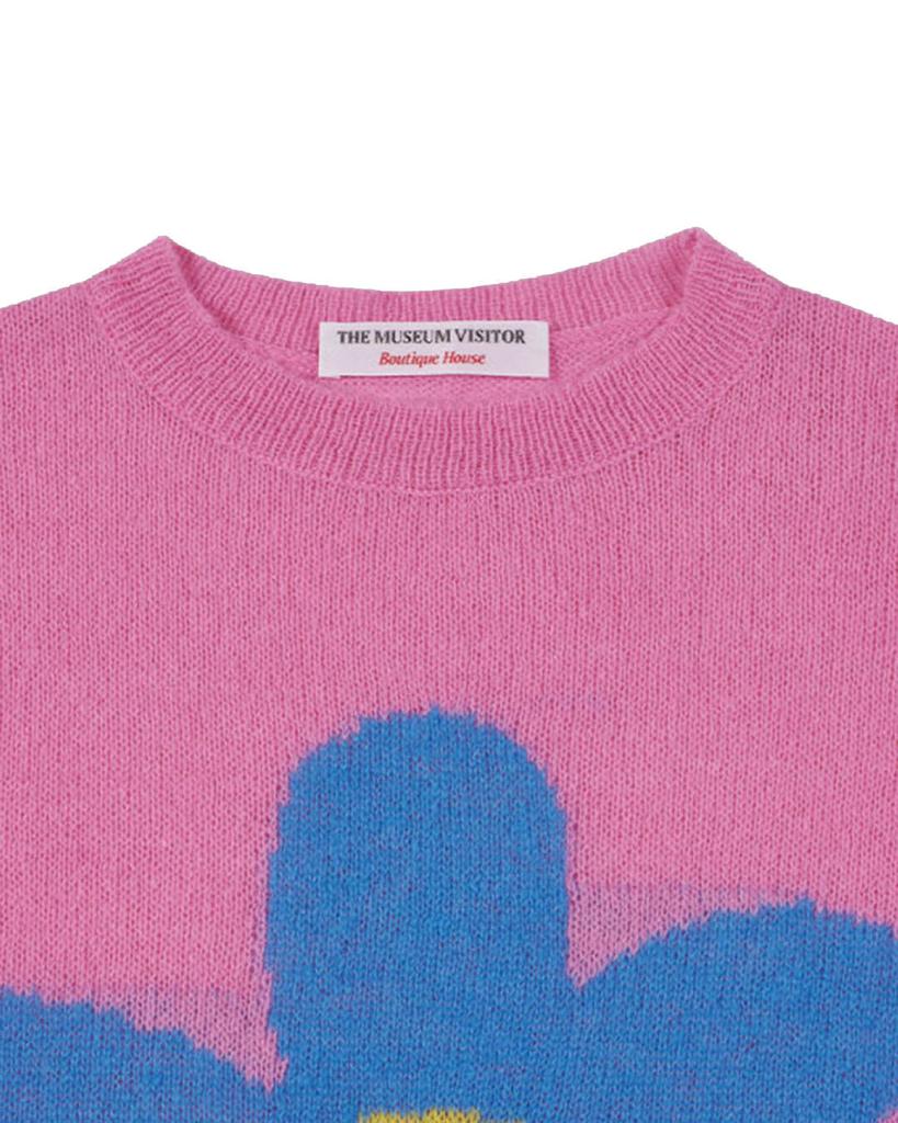 THEMUSEUMVISITOR Flower Jacquard Summer Knit (Pink)