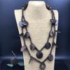 Retro Natural Double-Layer Wooden Round Pendant Necklace