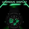 Dual Display Sports Student Watch Men's 5ATM Waterproof Night Light Seismic and Drop resistant Electronic Watch
