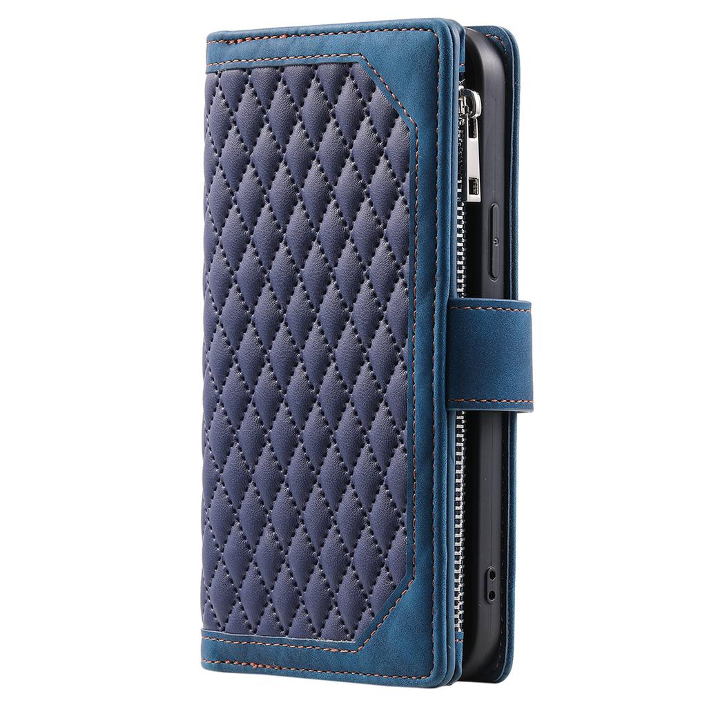 Style 005 For Honor 200 Lite Case Zipper Wallet Grid Leather Phone Cover
