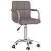 VidaXL Chaise pivotante de bureau Taupe, Tissu