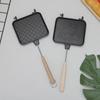 Sandwich machine, double-sided non stick Panini frying pan, with a hand stove, aluminum flip baking tray, breakfast waffles.