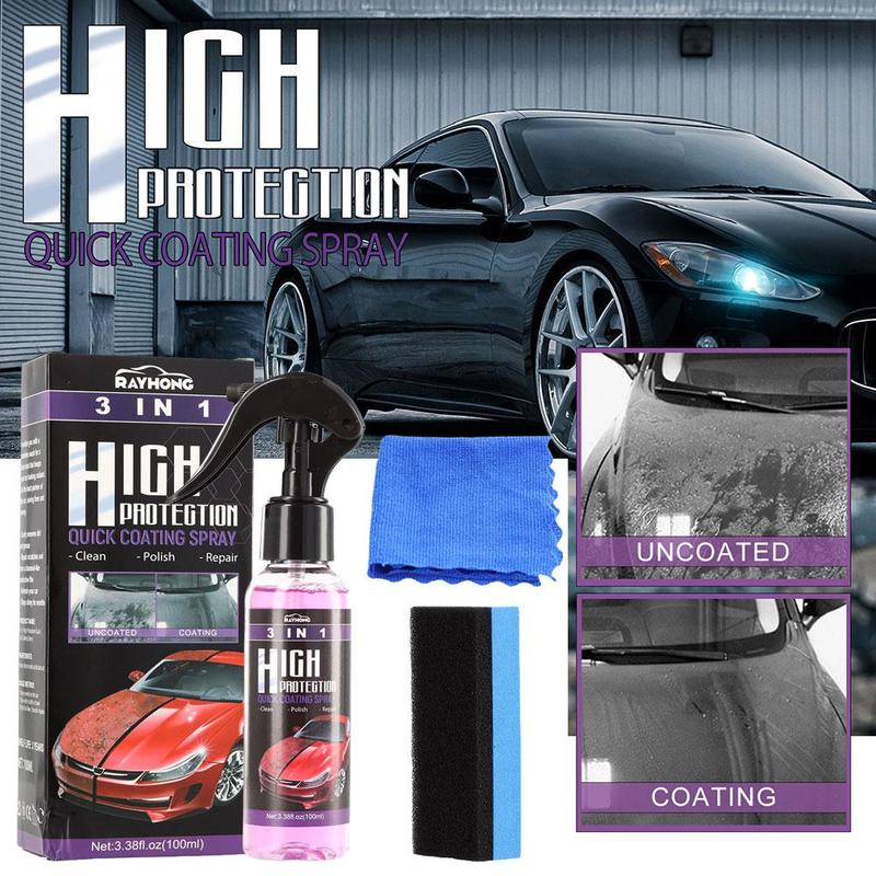 3-in-1 Auto Keramikbeschichtungs-Spray Auto Nano-Keramikbeschichtung Polierspray Wachs Autolack Kratzerreparatur Entferner 100ml