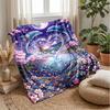 Dolphins in Heartful Ocean Theme blanket Lightweight Warm Flannel Blanket Decorative Throw Blanket for Home Decoration